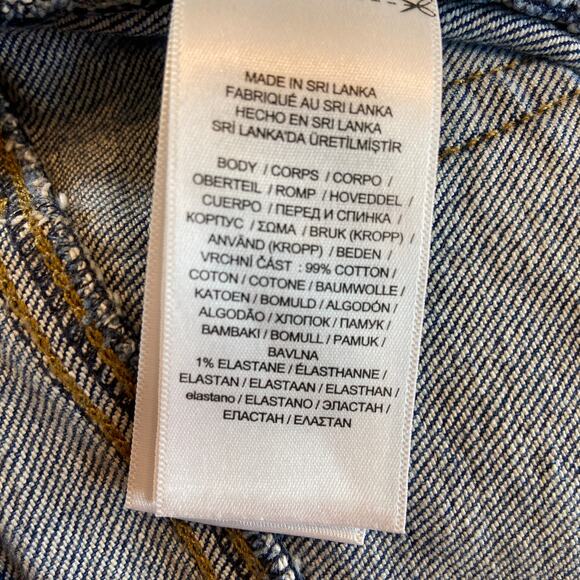 Lauren Ralph Lauren Cut Off Denim Shorts Size 14 - Picture 4 of 9